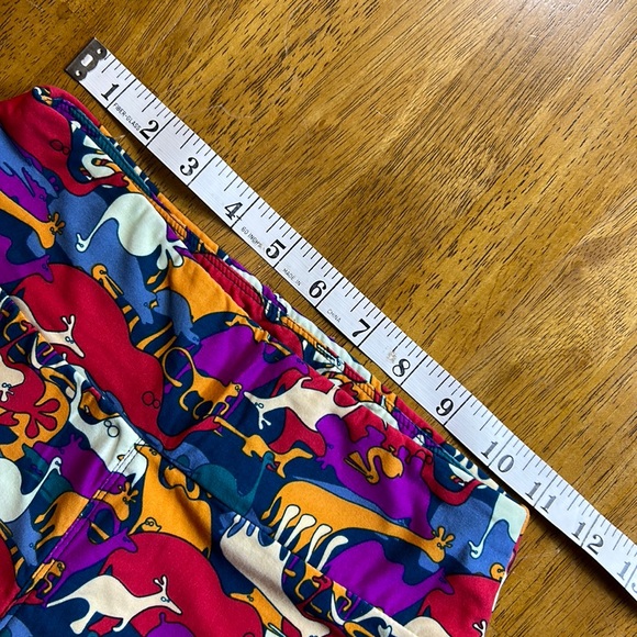 LEGGINGS OS ONE SIZE LulaRoe Novelty Print NEW Wild Animal Fun Zoo Colorful - Picture 3 of 7
